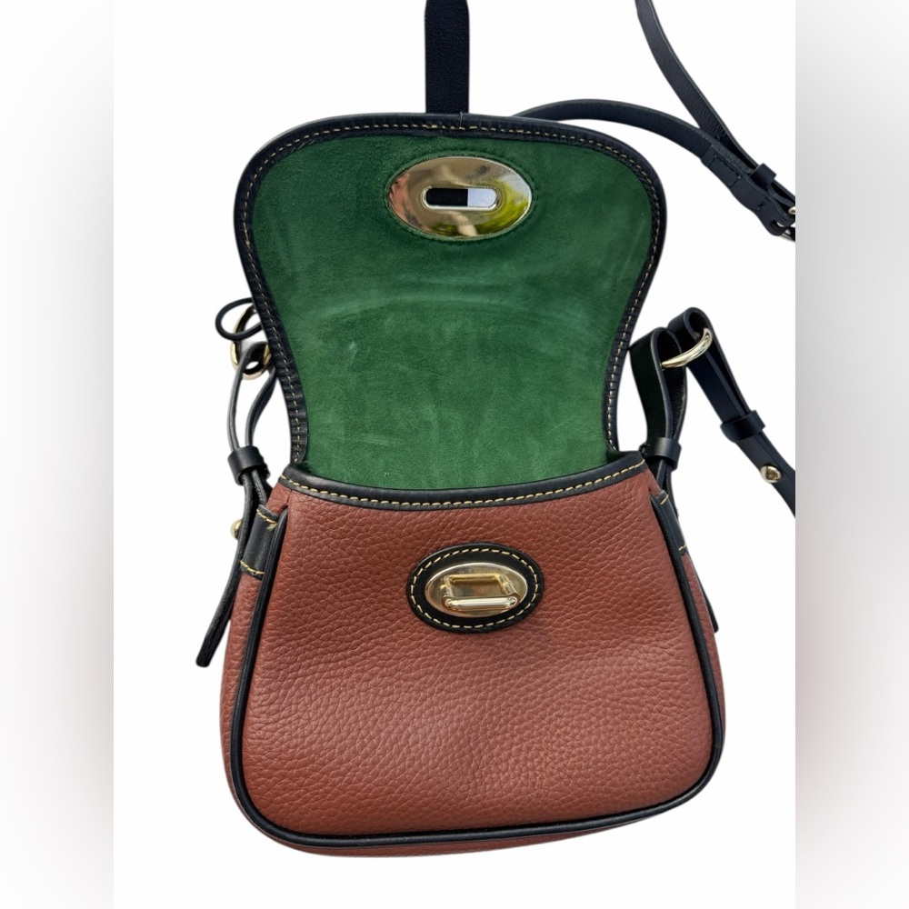 Dooney and Bourke Verona Mini Cristina Crossbody Bag Purse Two Toned Saddle Bag - Picture 5 of 7